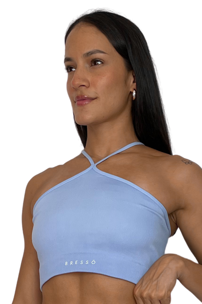 Top Seamless Azul Claro Qurba